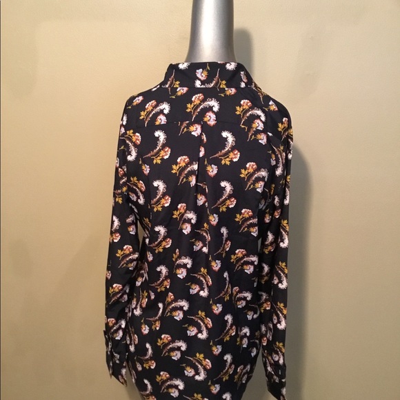 NWT Banana Republic Dillon navy/gold floral shirt - Picture 3 of 6